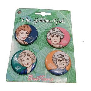 Golden Girls Button Set Blanche Rose Dorothy Sofia Pins ABC Studios NEW